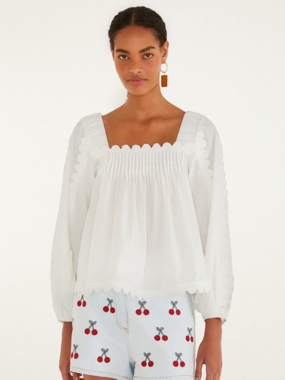 Off-White Long Sleeve Blouse